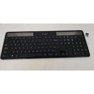 Logitech K750‎ Wireless Solar Keyboard W/ Dongle + New Battery, Works READ